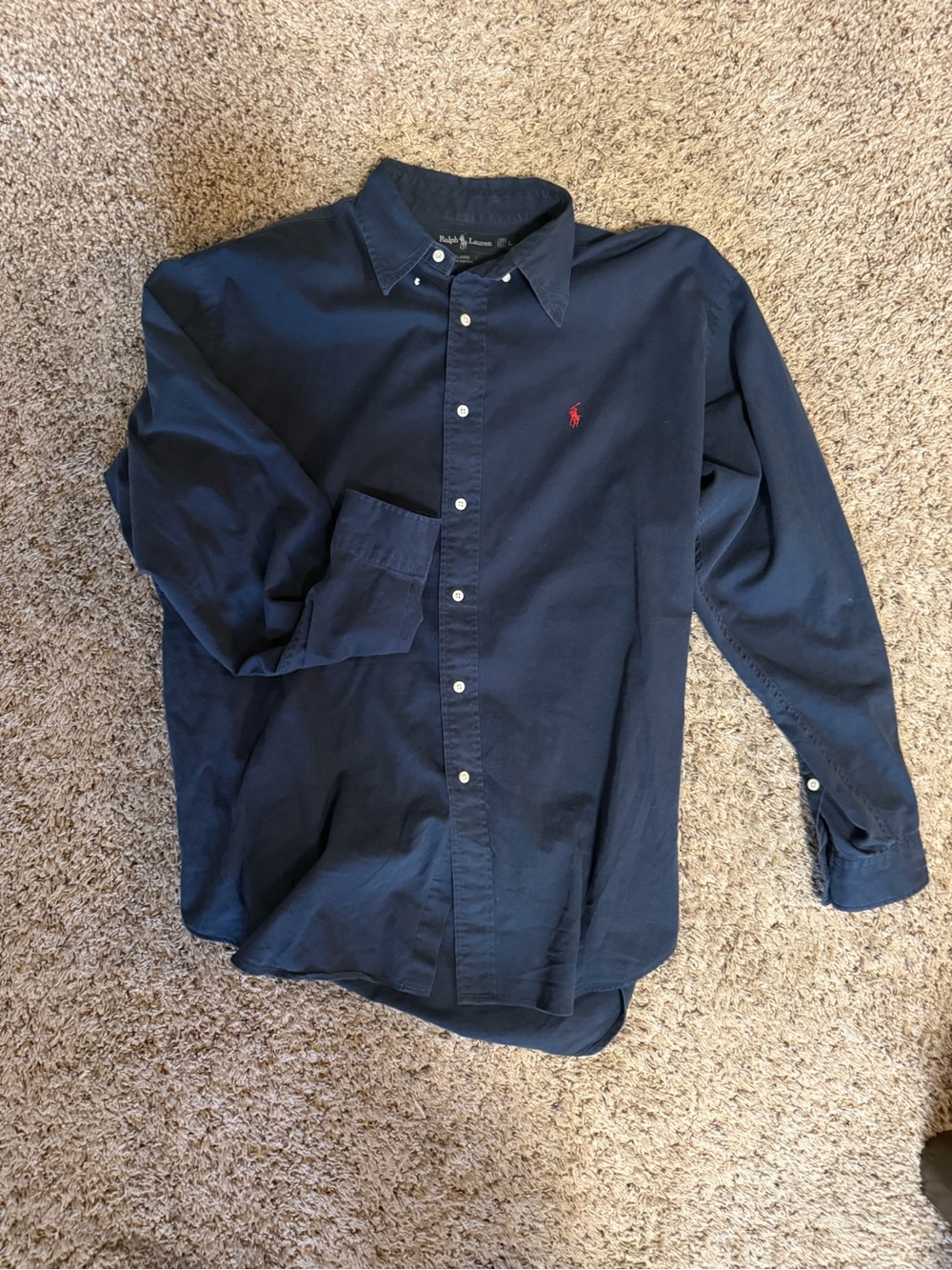 Polo by Ralph Lauren Navy Oxford Button-Down Shirt